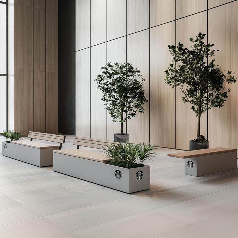 Outdoor Furniture In Store - İtalyan Yaratıcı Açık Hava Bahçe Bankı