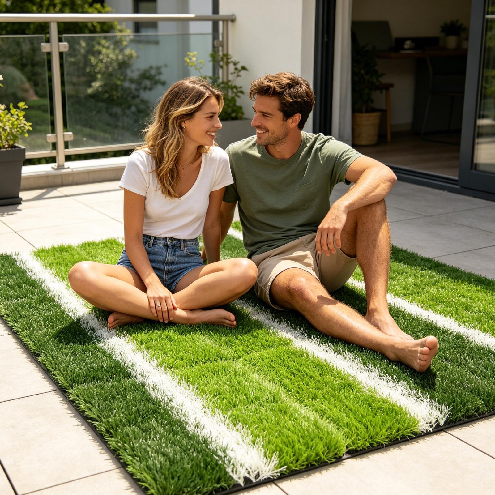 Sahte çim halı 15.7x15.7in yum - Outdoor Rug Waterproof incelemesi ve fiyatı