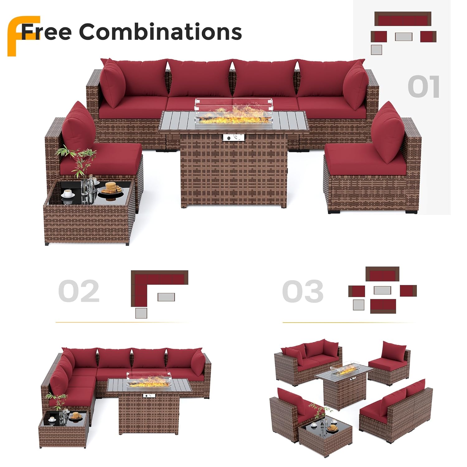 8 Parça Her Hava Koşuluna Uygu - Outdoor Furniture And Fire Pit incelemesi ve fiyatı