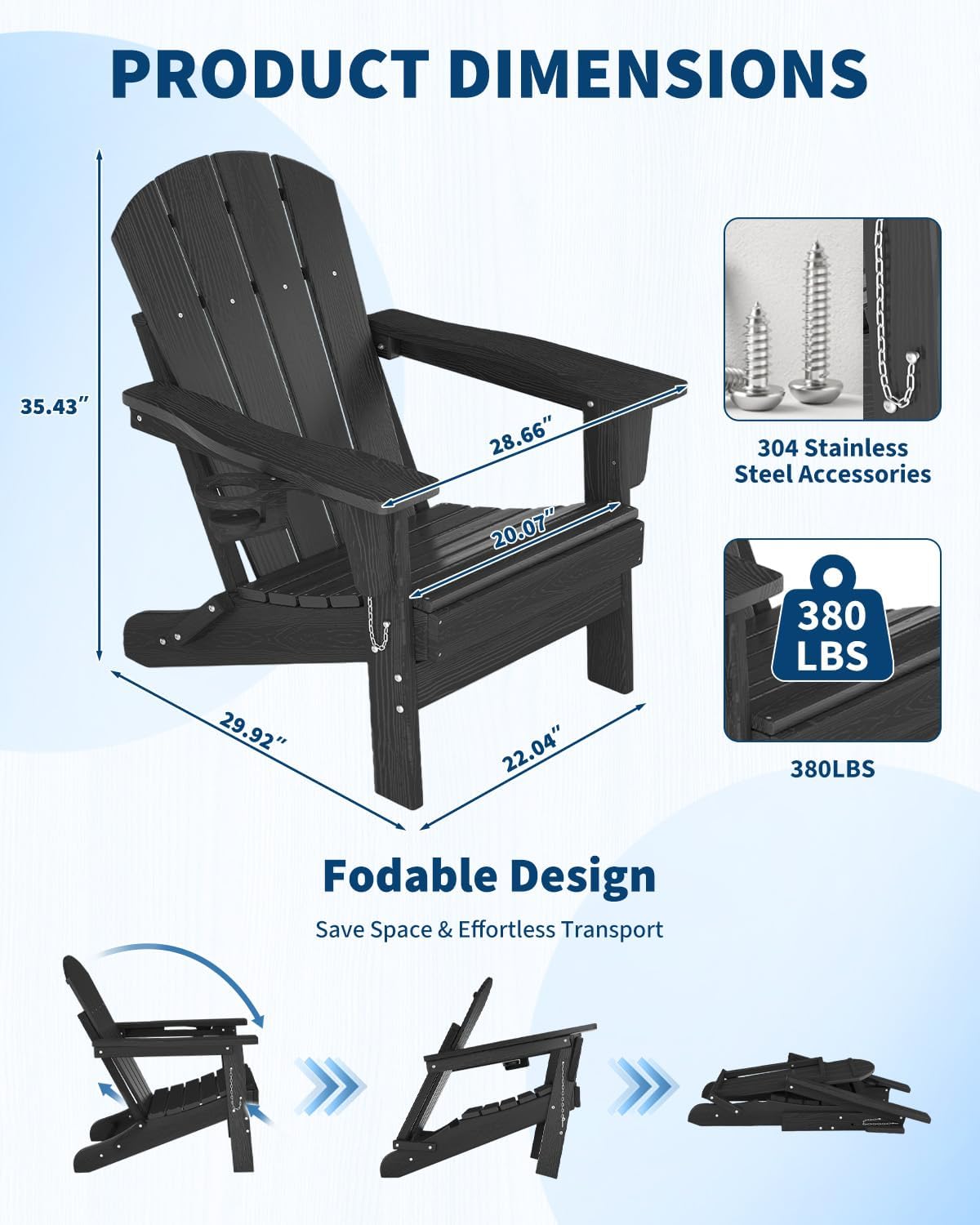 Katlanabilir Adirondack Sandal - Outdoor Furniture And Fire Pit incelemesi ve fiyatı