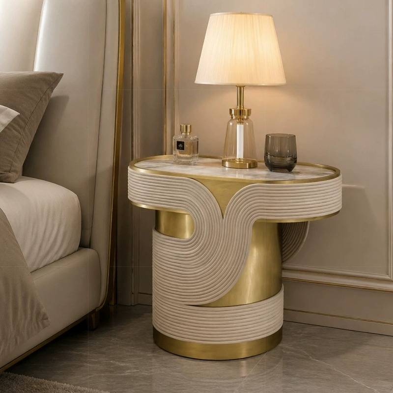 Oval Mermer Altın Sehpalar Dub - Outdoor Furniture Dubai incelemesi ve fiyatı