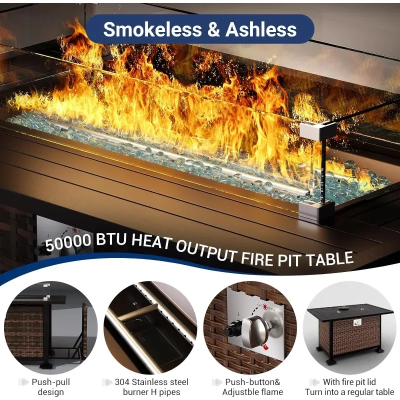 Ateş Çukuru Masalı Mobilya Set - Outdoor Furniture And Fire Pit incelemesi ve fiyatı