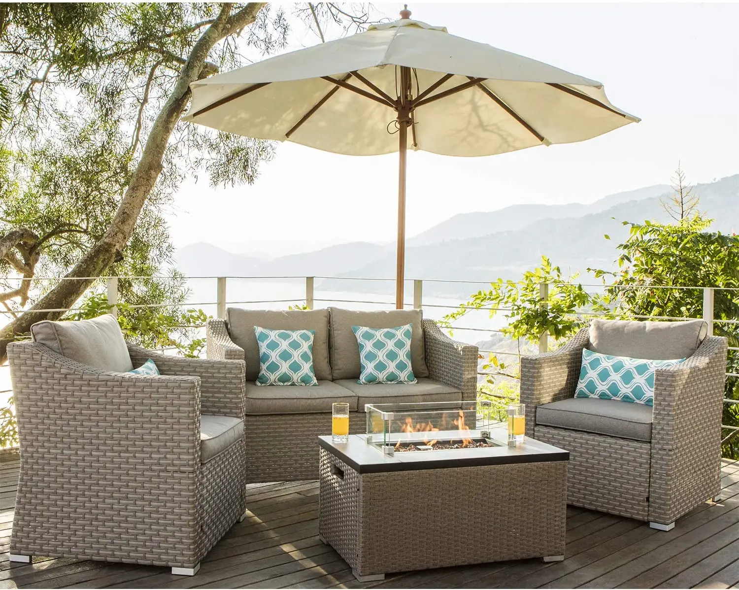 -Dış Mekan Mobilyası 5 Parça H - Outdoor Furniture And Fire Pit incelemesi ve fiyatı