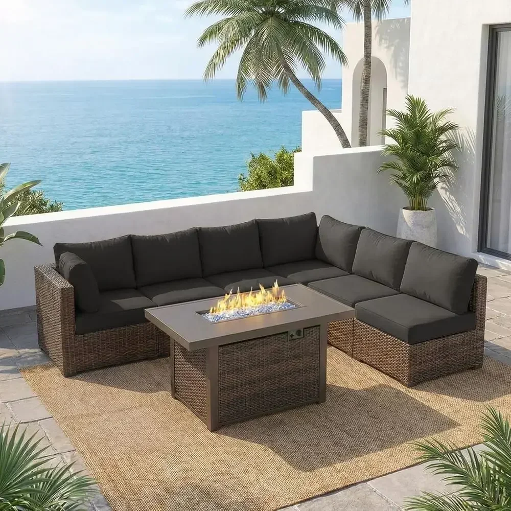 7 Parçalı Dış Mekan Veranda Mo - Outdoor Furniture And Fire Pit incelemesi ve fiyatı