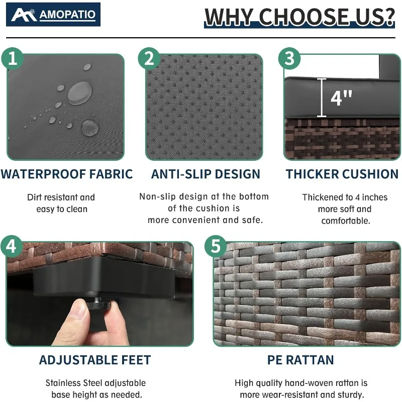 Amopatio 8 Parçalı Bahçe Mobil - Outdoor Furniture And Fire Pit incelemesi ve fiyatı